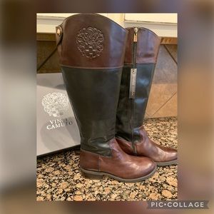 Vince Camuto Riding Boots - Black & Brown - New in Box